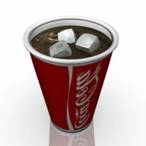 Mô hình 3d Cola Soda trong Takeaway Cup
