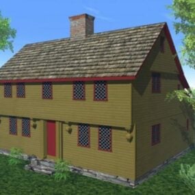 3d модель колоніального будинку