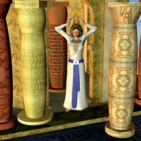 דגם תלת מימד של דמות הנסיכה המצרית