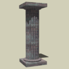 Pedestal de coluna de rocha