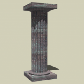 ヨーロッパの古代橋柱 3D モデル