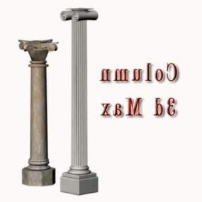 Modelo 3d da coluna clássica grega de Roma