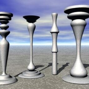 Art Columns Shape Decoration 3d model