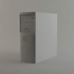 Caja de computadora modelo 3d pintado de blanco