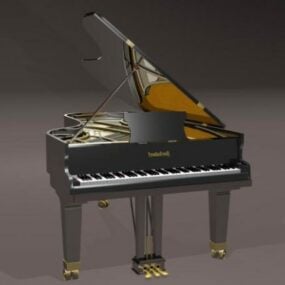 Model 3D mini fortepianu koncertowego