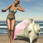 Bikini Girl On Beach