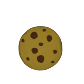 3д модель кусочка печенья