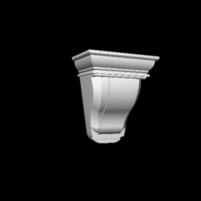 コーベル柱の装飾3Dモデル