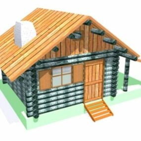 Stavba domu v moderním stylu 3D model