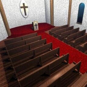 3D-Modell des Innenraums der Kapelle