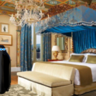 Klasyczne meble do sypialni z luksusowymi dekoracjami