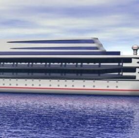 Travel Cruise Ship Five Storey 3d model
