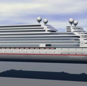 نموذج سفينة سياحية كبيرة حديثة ثلاثية الأبعاد