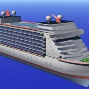 Modello 3d di trasporto di navi da crociera per viaggiatori