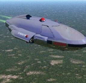 Futuristic Spacecraft Cruiser 3d model