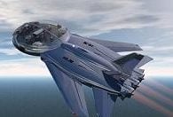 Modello 3d della navicella spaziale futuristica dell'incrociatore alieno