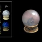 Set materiale sfera di cristallo