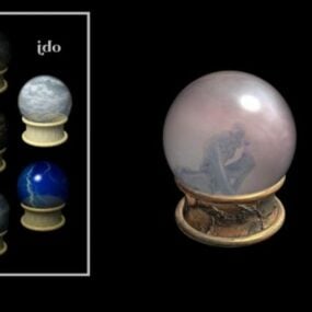 Crystal Ball Material Set 3d model