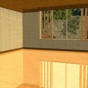 旧房间的窗帘3d模型