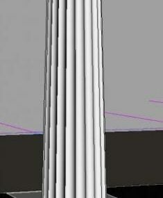 Doric Ancient Column 3d-malli