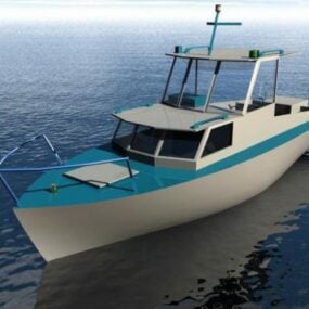 مدل 3 بعدی قایق مسافربری کوچک