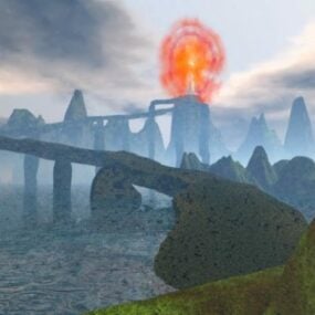 Modello 3d di Journey Fantasy Landscape