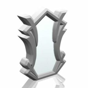Deco Mirror Carved Style 3d model