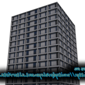 Edificio de apartamentos rascacielos de gran altura modelo 3d
