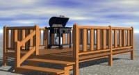 Outdoor Deck And Gas Grill 3d model