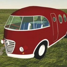 Vintage Vw Camper Van 3d model