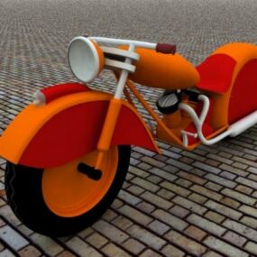 Modello 3d di concetto di bici chopper