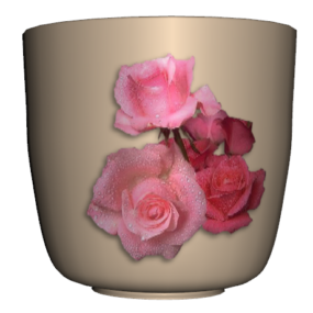 Tea Pot With Flower Texture 3d model