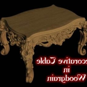 Table Carved Style 3d model
