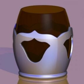 Wine Glass With Case 3d model