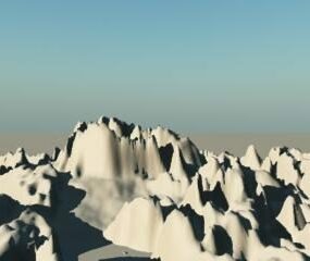 Model 3D terenu gór śnieżnych