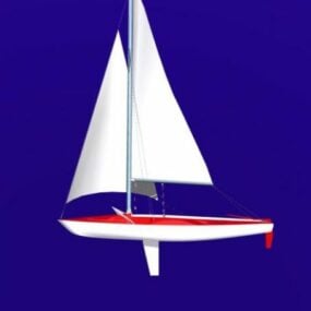 Modelo 3d de barco à vela esportivo