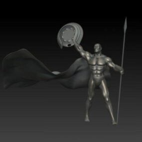 Three Warrior Cartoon Character 3d model