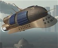 비행선 판타지 증기 우주선 3d 모델