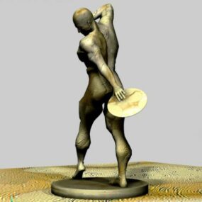 Myron Discobolus Greek Statue 3d model