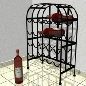 قفسه نمایش قفسه شراب مدل سه بعدی