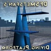 Wieża platformy nurkowej Model 3D