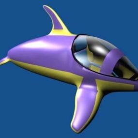 Dolphin Submarine Ship 3d-malli