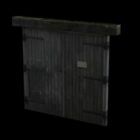 Entrepôt de porte en bois noir