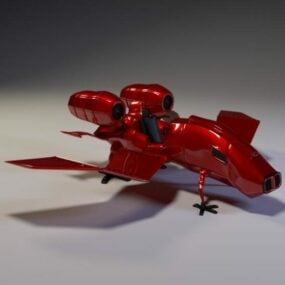 Modello 3d del giocattolo aereo in acciaio