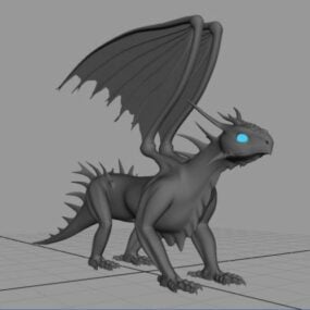 Cartoon Wing Dragon 3D-Modell