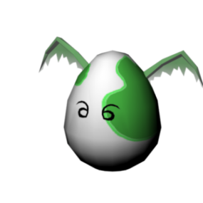 계란 날개 캐릭터 3d 모델