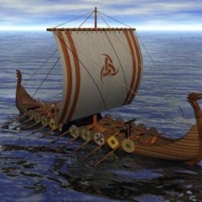 Mô hình thuyền buồm cổ điển 3d
