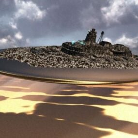 ツェッペリン戦艦 3Dモデル