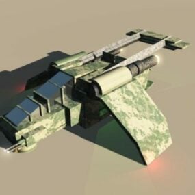 Vaisseau spatial futuriste Dropship modèle 3D