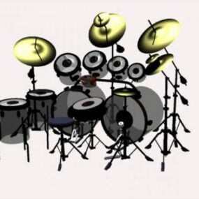 Music Band Drum Kit 3d-model